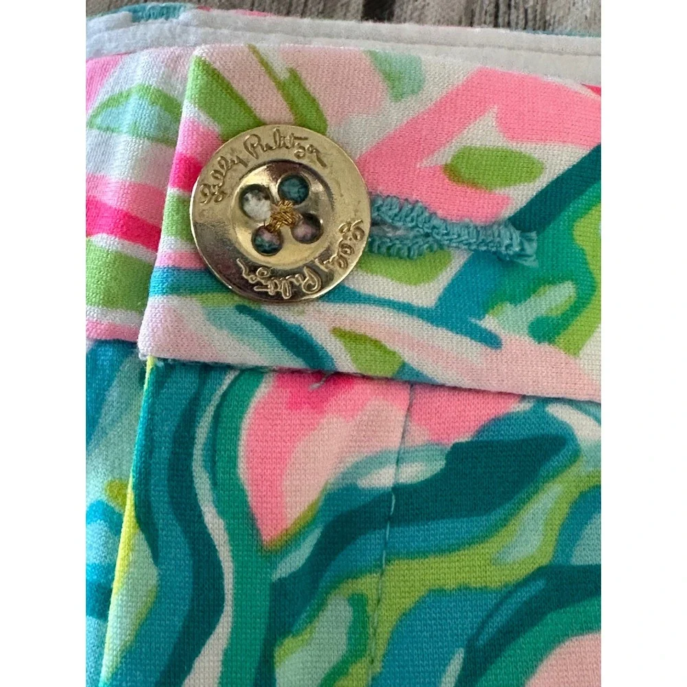 Lilly‎ Pulitzer Callahan Knit Shorts One In A Mellon Stretch Size 14
